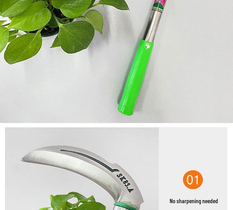 Stainless Steel Agricultural Sickle: Grass & Vegetable Cutter, Fishing & Wild Use, Manganese Steel, Sharp Knife Tool.
