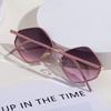 Metal Frame Sun Glasses Y2K Shades Eyewear Vintage Polygon Sunglasses  Driving