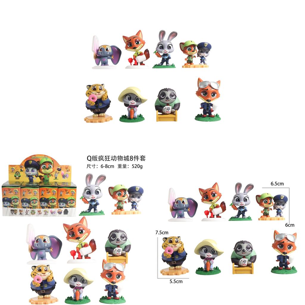 Zootopia Pvc Figurine Set With Collectible Characters For Kids And Fans