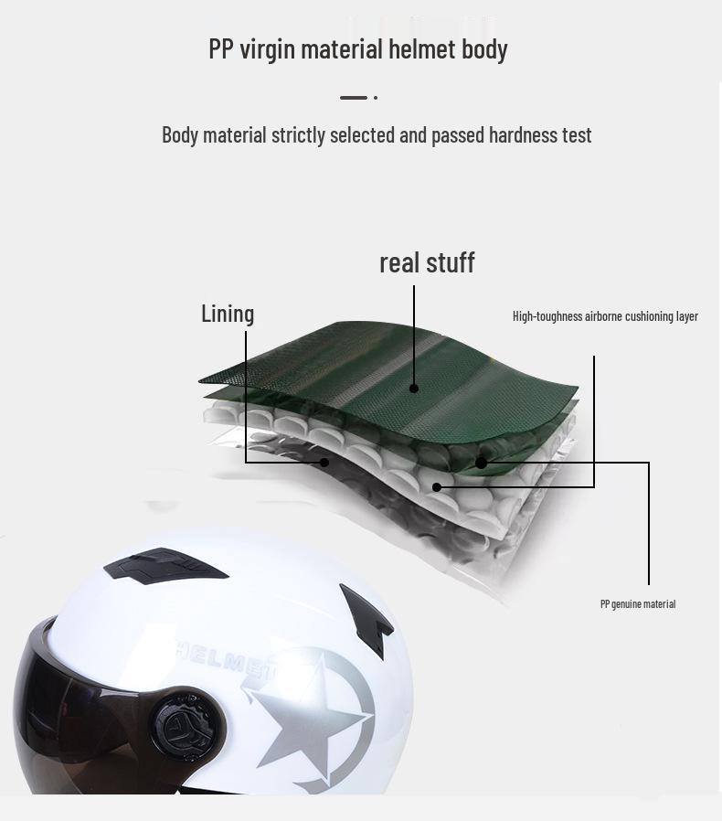 Unisex Ganzjahres-Elektrofahrzeughelm mit Sonnenschutz