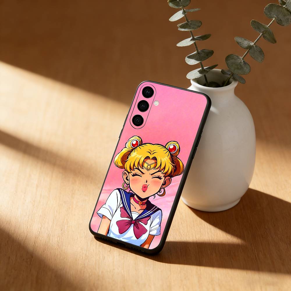 

Чехол для телефона S-Sailor Anime Moon для Samsung Galaxy A20, 21s, 22, 31, 32, 52, 53, 72, 73, 80, 91 Мягкий черный корпус Samsung a32 5g