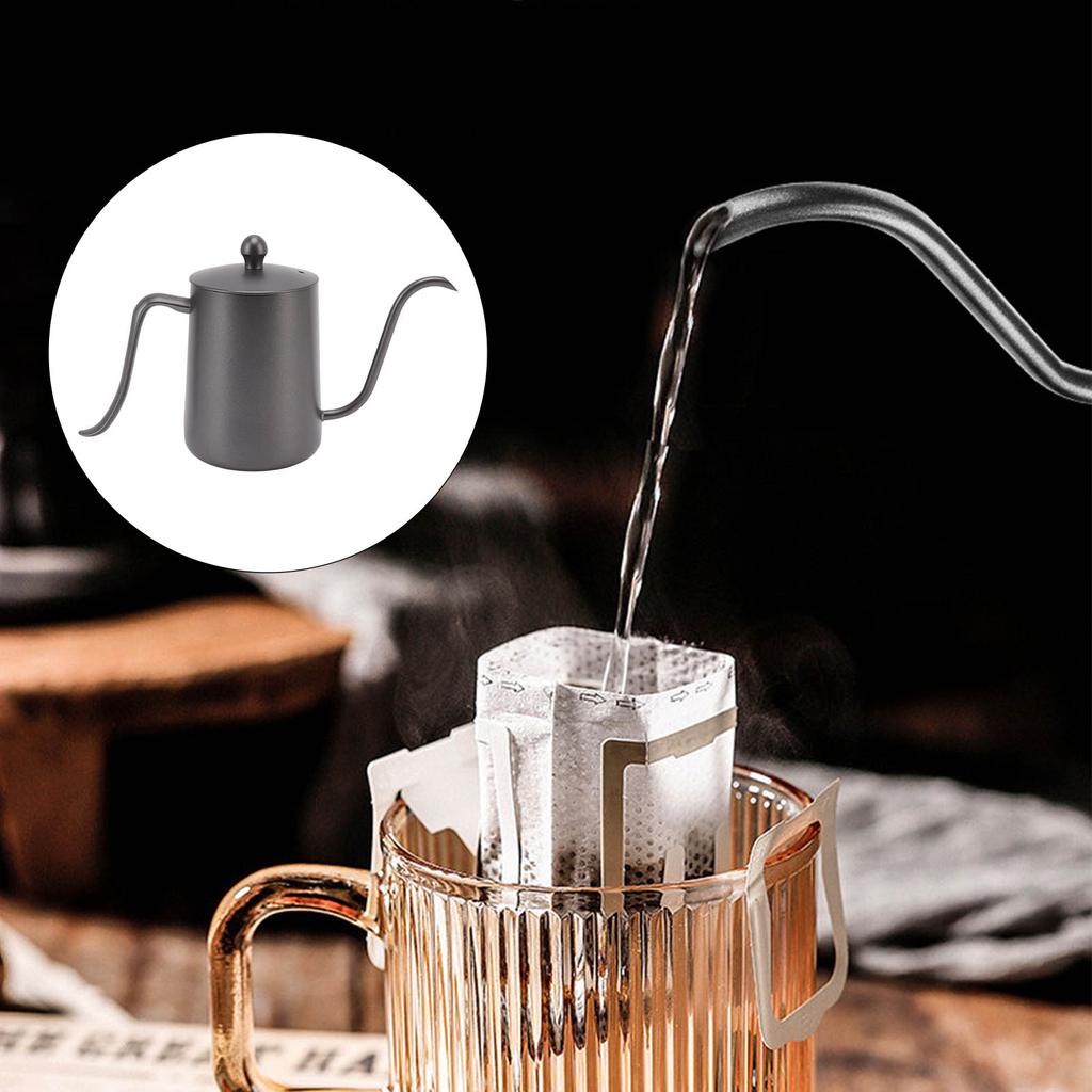 Spout Coffee Pot Professional 600ml Capacity Stainless Steel Gooseneck Coffee Kettle for Home Travel