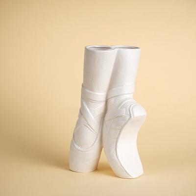 CAPIRON Elegante Keramik Schuhvase Schicke Ballerina Tänzerin Nordisch Modern Wohnzimmer Zuhause Bücherregal Dekoration Zubehör Interieur