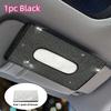 1pc Car Tissue Box, Car Sun Visor Tissue Storage Box, Glitter Rhinestone Tissue Bag, PU Leather Artificial Crystal Tissue Box
