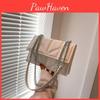 Stylish Pu Material Women's Chain Shoulder Bag Trendy Small Square Purse For Daily Use
