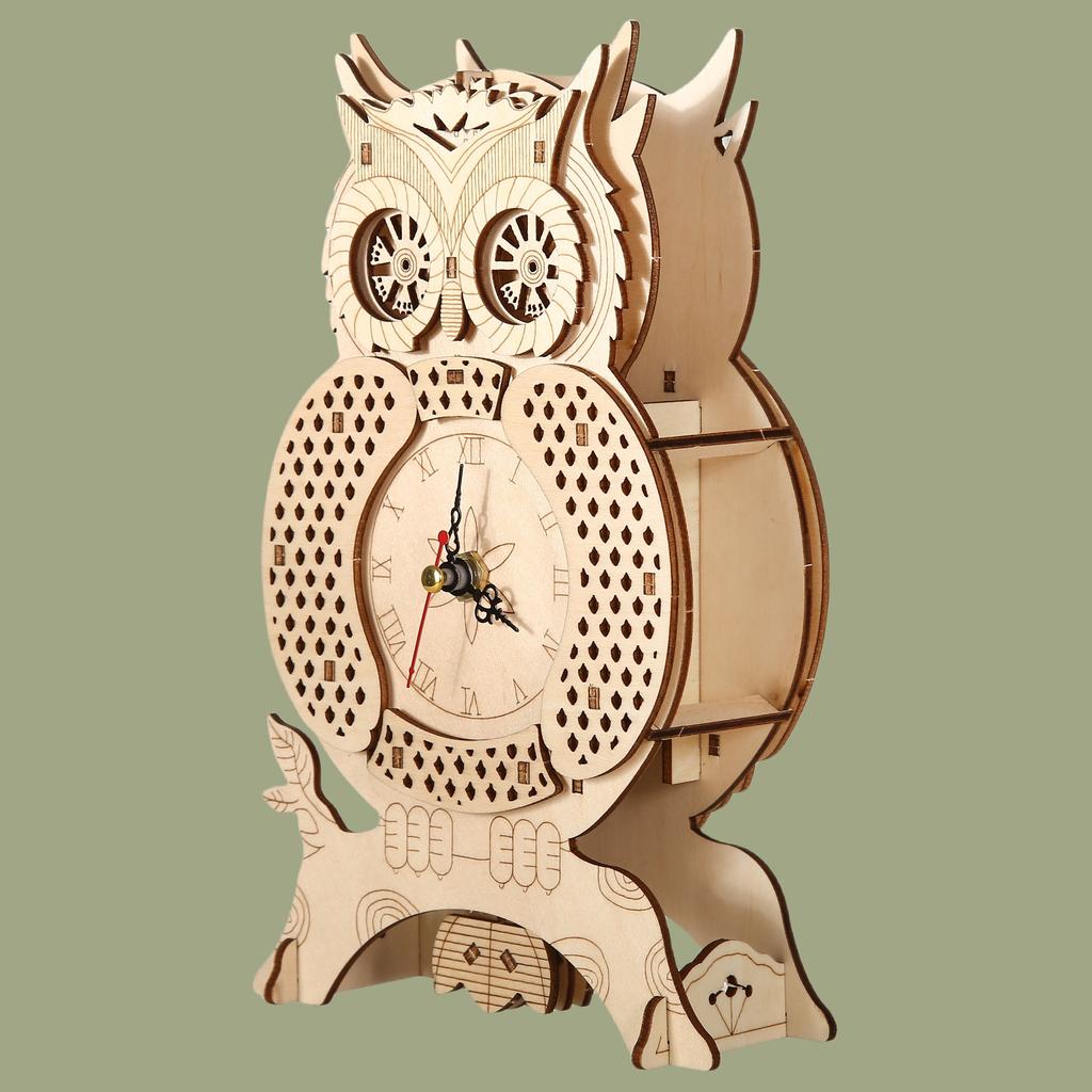 3D Holz Dreidimensional Eule Puzzle für Erwachsene Entpacken Zusammengebaut Feiertagsgeschenk Dekoration Modell