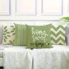 Modern Pillow Covers Zippered Cushion Cases Double-Sided Printed Green Accents For Living Room Bedroom Sofa Home Decor