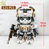 HUIQIBAO 525PCS MOC Panda Mecha Model Building Block Animal Robot Series Brick Construction Toy Children Desk Home Decoration