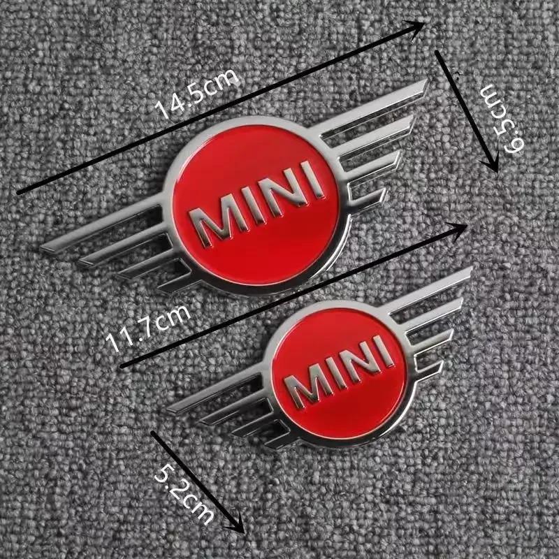 14,5x6,5cm Metallbilens Främre Kåpa Emblem Klistermärke Bakre Emblem för MINI Countryman Clubman JCW F55 F56 R55 R56 R60 F60 Logotyp