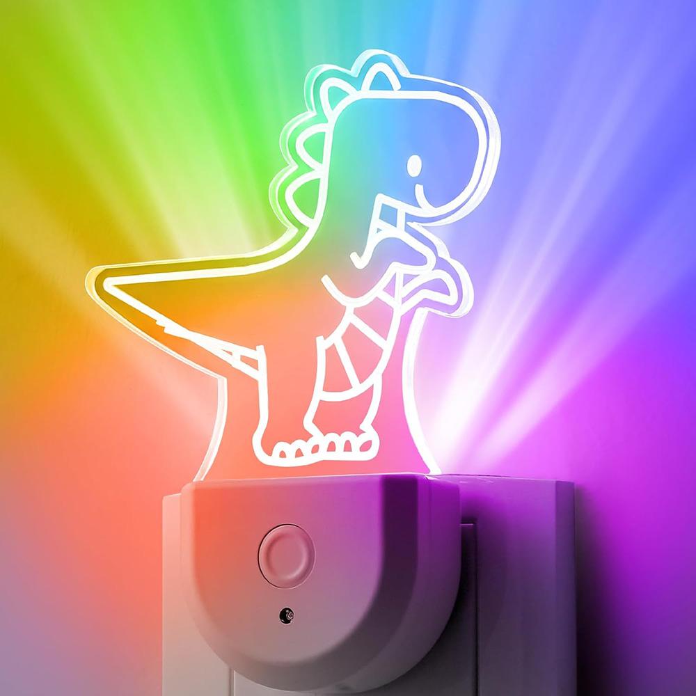Night Lights Plug Into Wall Color Changing Night Light for Kids RGB LED Nightlight with Dusk to Dawn Sensor for Bedroom Children