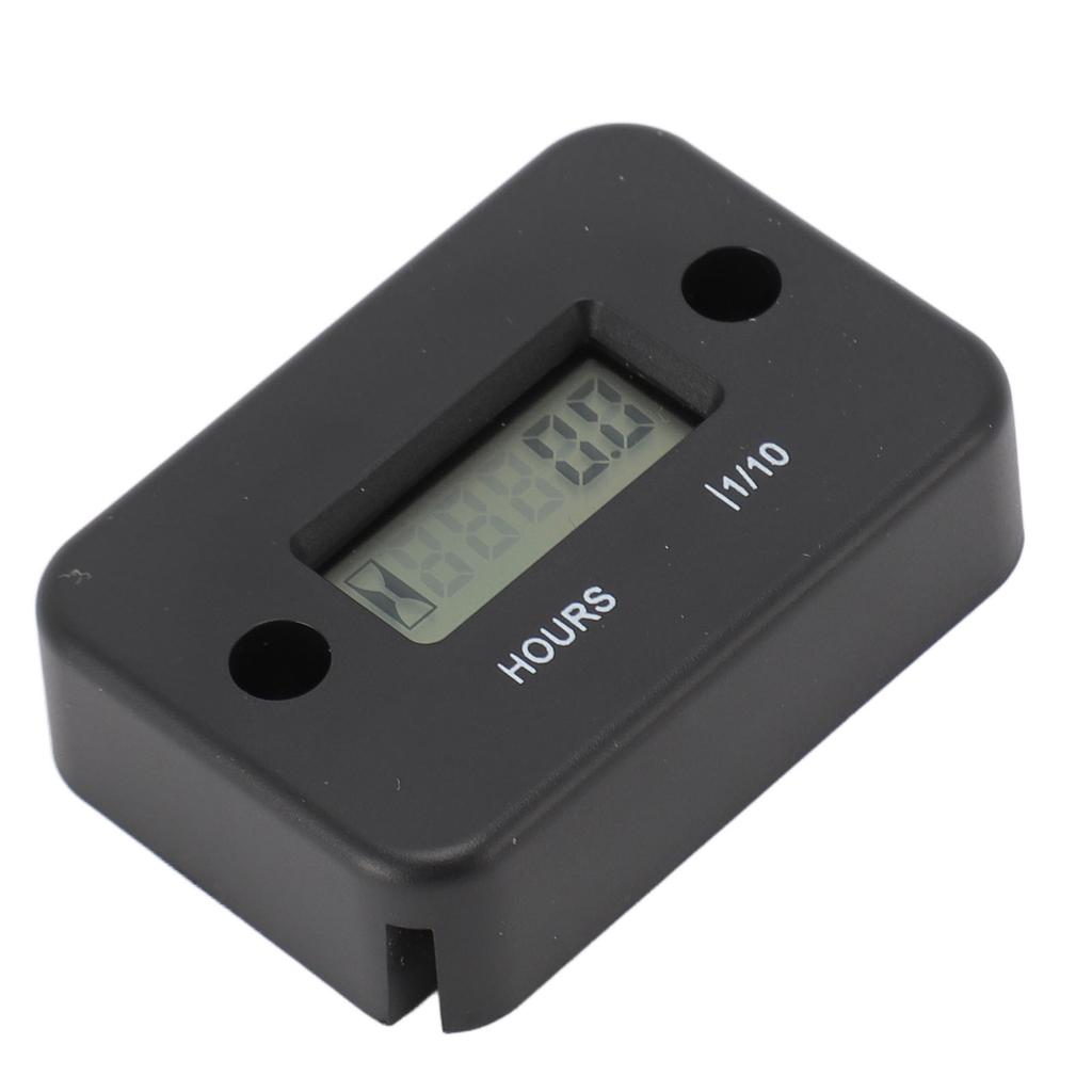 Digital Hour Meter High Accuracy LCD Display Mini Waterproof Engine Hourmeter Tachometer