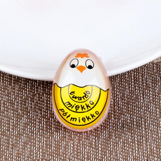 Creative Cartoon Kitchen Timer Heat Sensitive Reminder Color Changing Soft Medium Hard Boiled Egg Timer for Dining Room