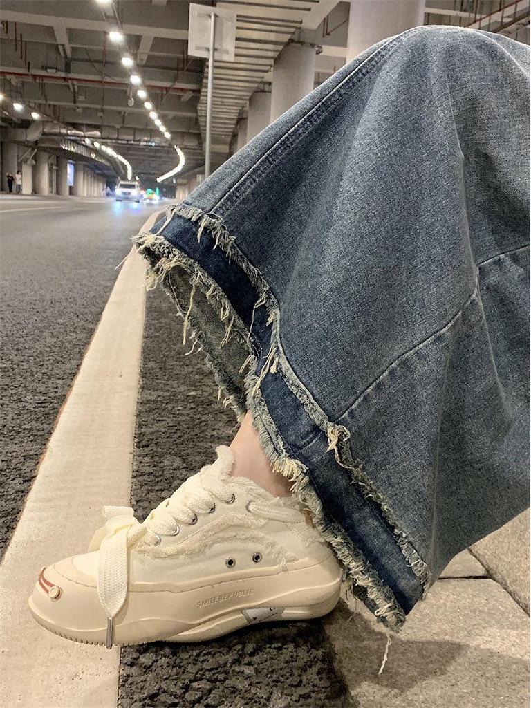 Women's Retro High-Waist Denim Skirt - Summer A-Line, Hip-Hugging, Meat-Covering Design