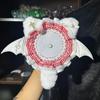 Lace Trim Baji Support Plush Long Tail Ear Itabag Badge Holder Lolita Decoration Handmade Badge Support Photocard Protect Cover