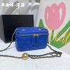 Rhombus chain bag 2024 new sheepskin box bag genuine leather women's bag mini lipstick bag shoulder messenger bag