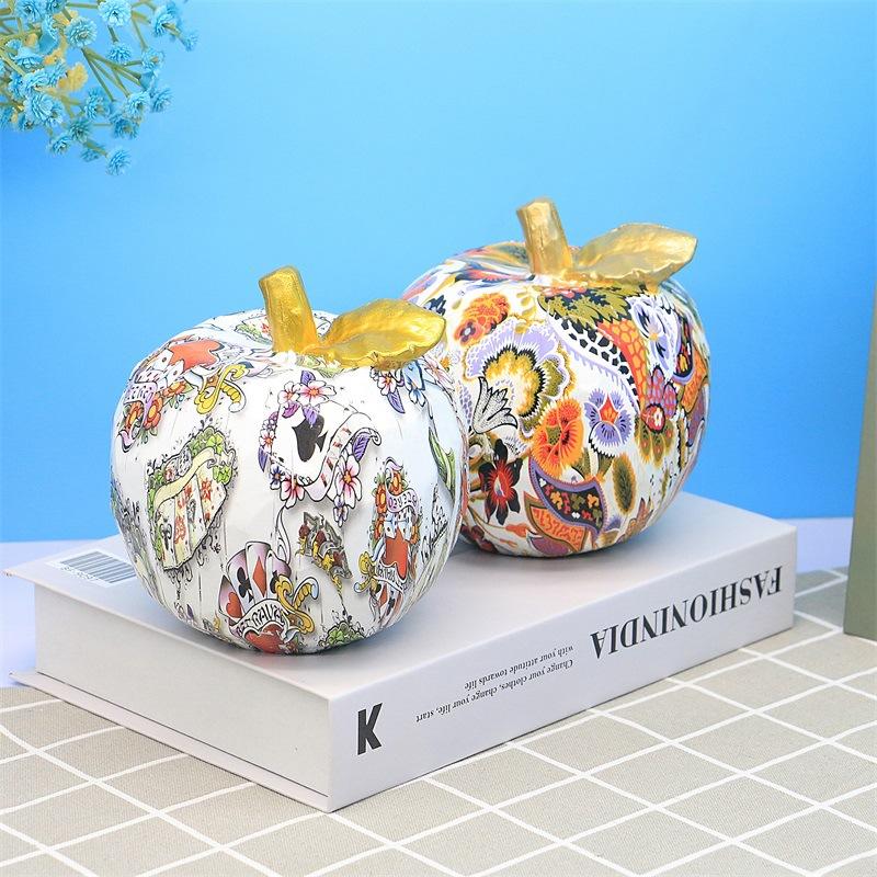 Creative Colorful Apple Ornaments Resin Crafts Home Living Room Cabinet Desktop Fruit Ornaments Gifts Souvenirs Wine Rack Crafts