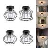 Crystal Ceiling Light Semi Indoor Lighting Metal 27 Base Decorative Lamp Mini Chandelier for