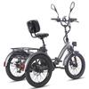 FAFREES F20 Mate L2E-P certified,20x3.0" folding electric cargo tricycle,48V 23.45ah,500W,3 riding modes,maximum assisted range of up to 125km.