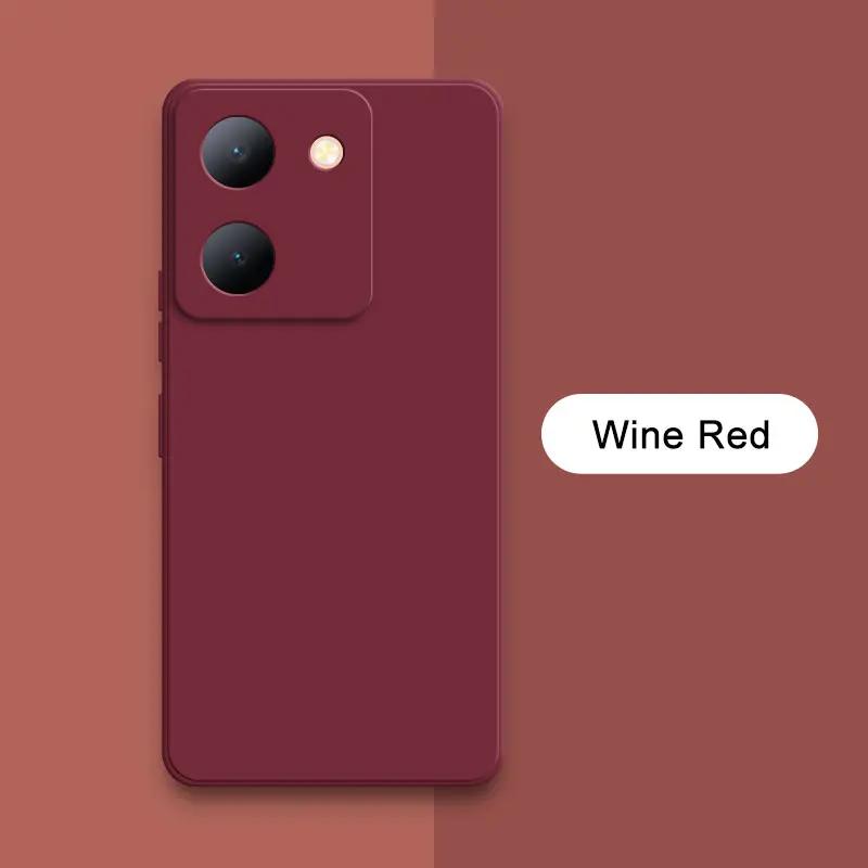 

Роскошный квадратный жидкий силиконовый чехол для телефона VIVO Y27 5G Y27s 4G Мягкий мобильный чехол-накладка VIVOY27s Y 27 360 Защитные чехлы VIVO Y27 5G