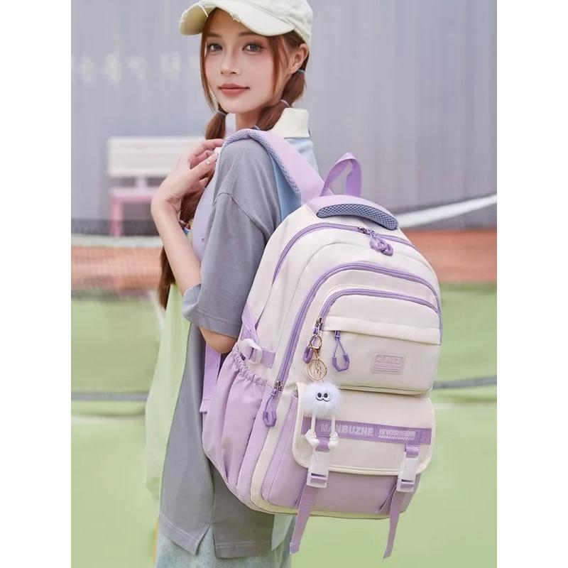 Elementary Primary School Backpack for Kids Teenagers Large Capacity Nylon Student Book Bag