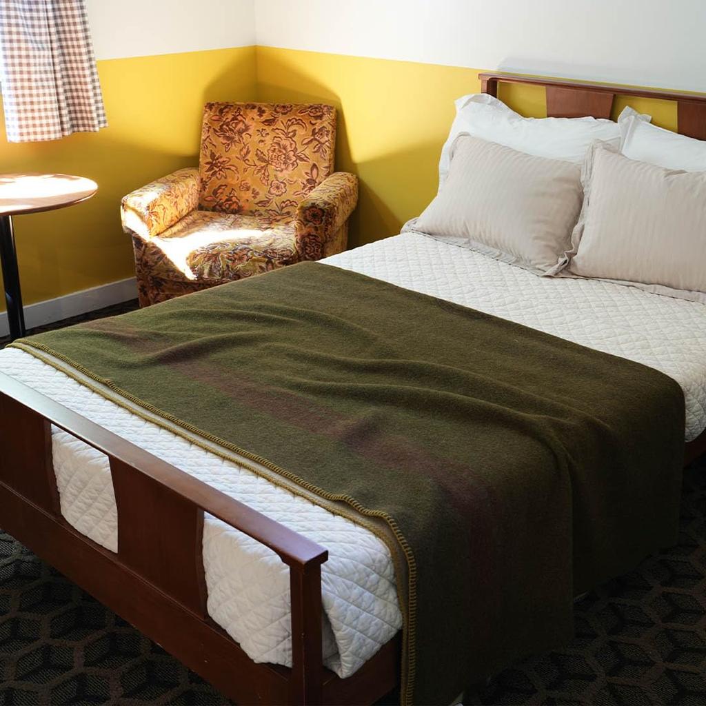 Blanket RAILROAD BLANKET Khaki X Beige [Dulton]