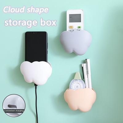 Cloud Shape Punch Wall Hanging Shelf Creative Storage Box