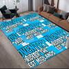 Coventry City Logo Flannel Printed Carpet, Home Sofa Decoration for Living Room & Bedroom, Non‑Slip Play Flannel Floor Mat for Game Room