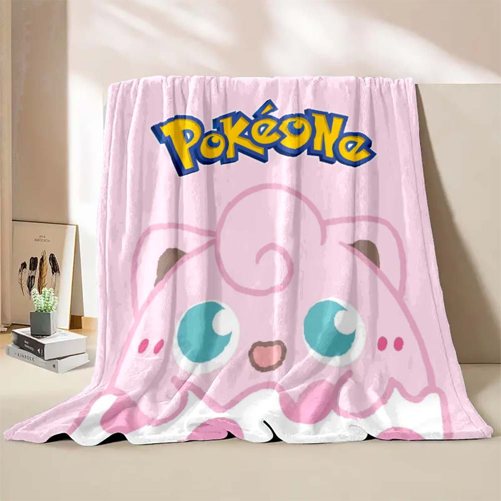 Coperte con Stampa Jigglypuff Pokémon Carino per Adulti Bambini Coperte Calde per Casa Viaggio Morbida e Confortevole Coperta Rosa Regali di Lusso