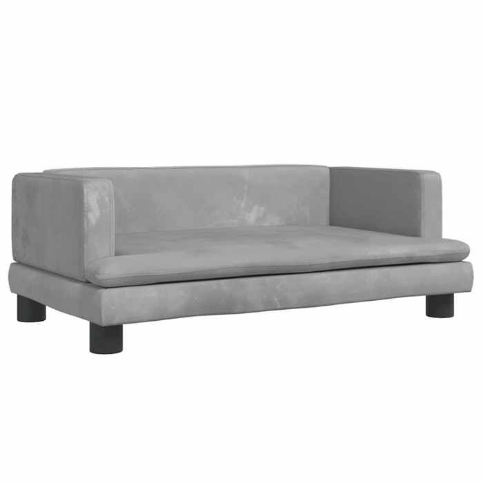 VidaXL Canapé pour enfants gris clair 80x45x30 cm velours 3196306