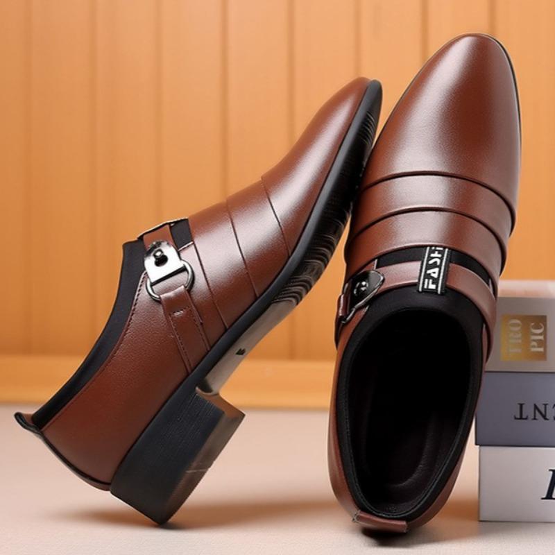 Fashion Dress Men's Leather Shoes Pointed Wedding Party Office Business Casual Male Shoes Luxury Designer Elegant Classic Men for Shoes