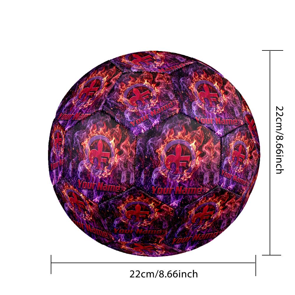 Personalized Size 5 Football Fiorentina FC Pattern Outdoor Game Sports Ball Gift