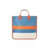 Gucci Logo Print Tote Bag Blue Orange White Canvas Leather Trim Top Handle Handbag for Kids Daily Commute 550763-FAB3Z-8476