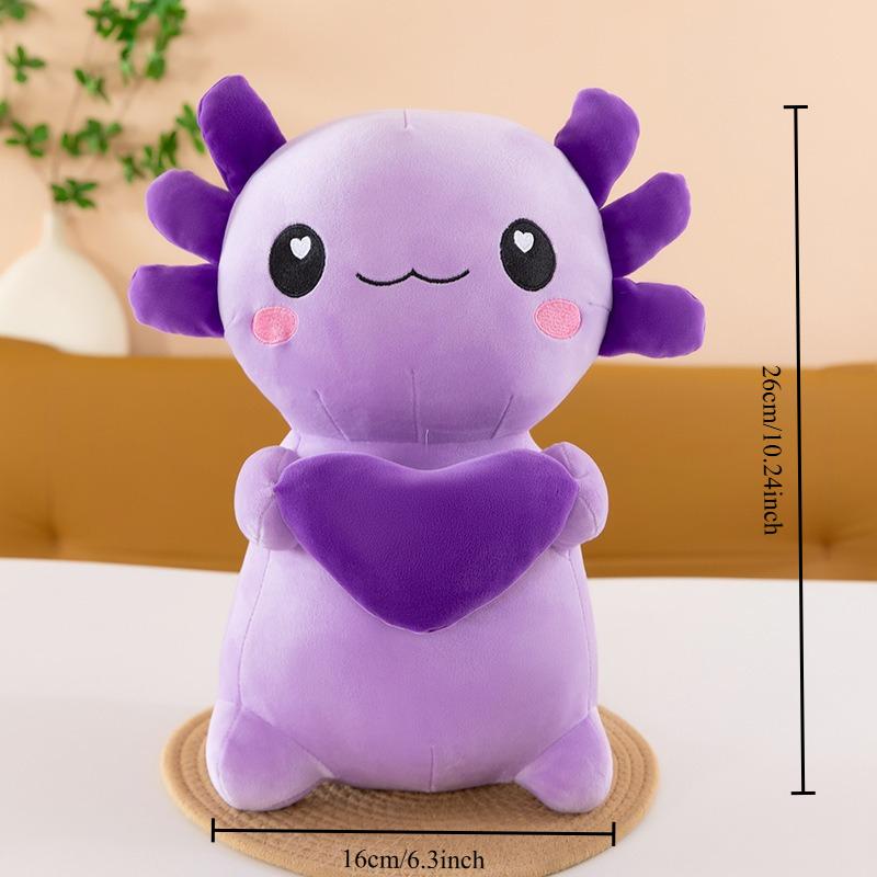 Cute Cartoon Axolotl Plush Toy Super Soft Salamander Animal Stuffed Plushie Pillow Couple Soft Axolotl Home Decor Christmas Gift