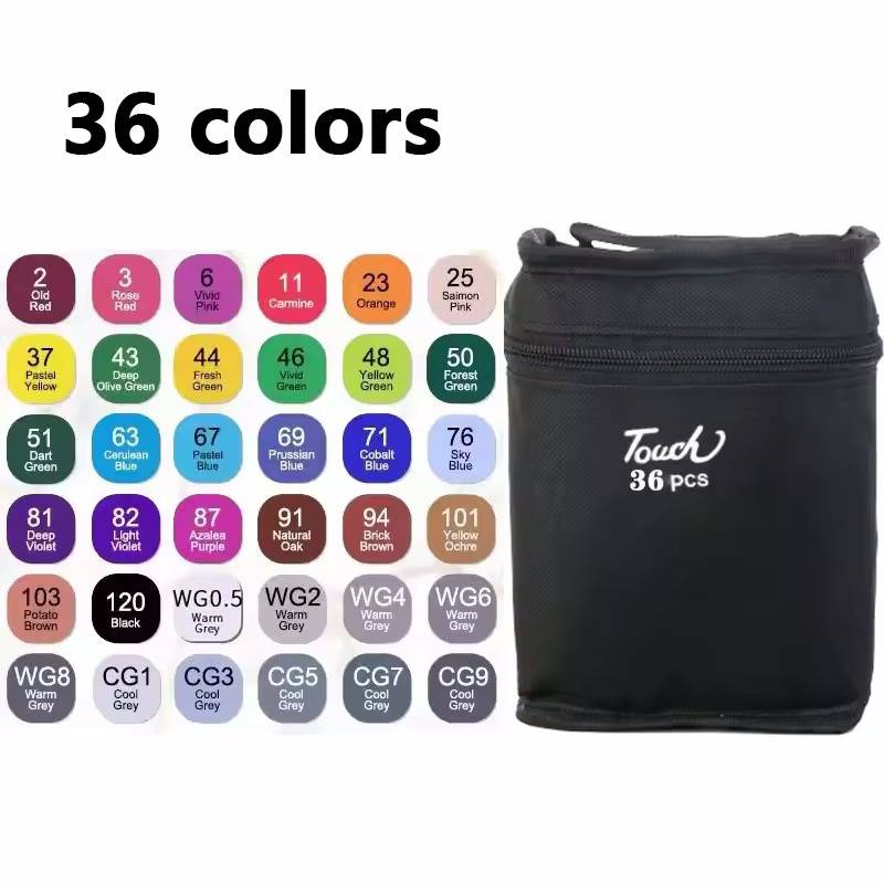24-120 Colors Art Marker Pen Set for Draw Double Oily Headed Sketching Oily Tip Based Markers Graffiti Manga School Art Supplies