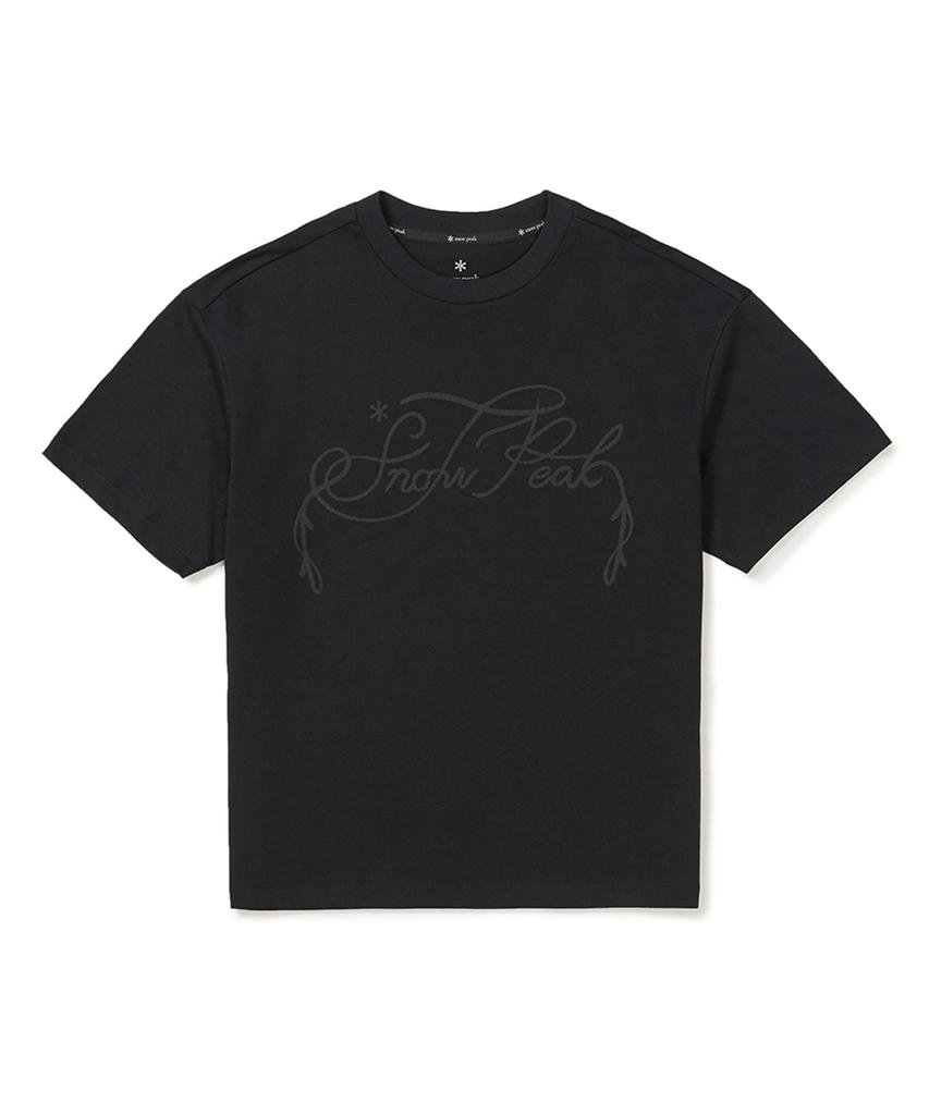 SNOWPEAK APPAREL Askin Women'S Foam Lettering Short Sleeve T-Shirt (S25Mwfts87) Dark Charcoal