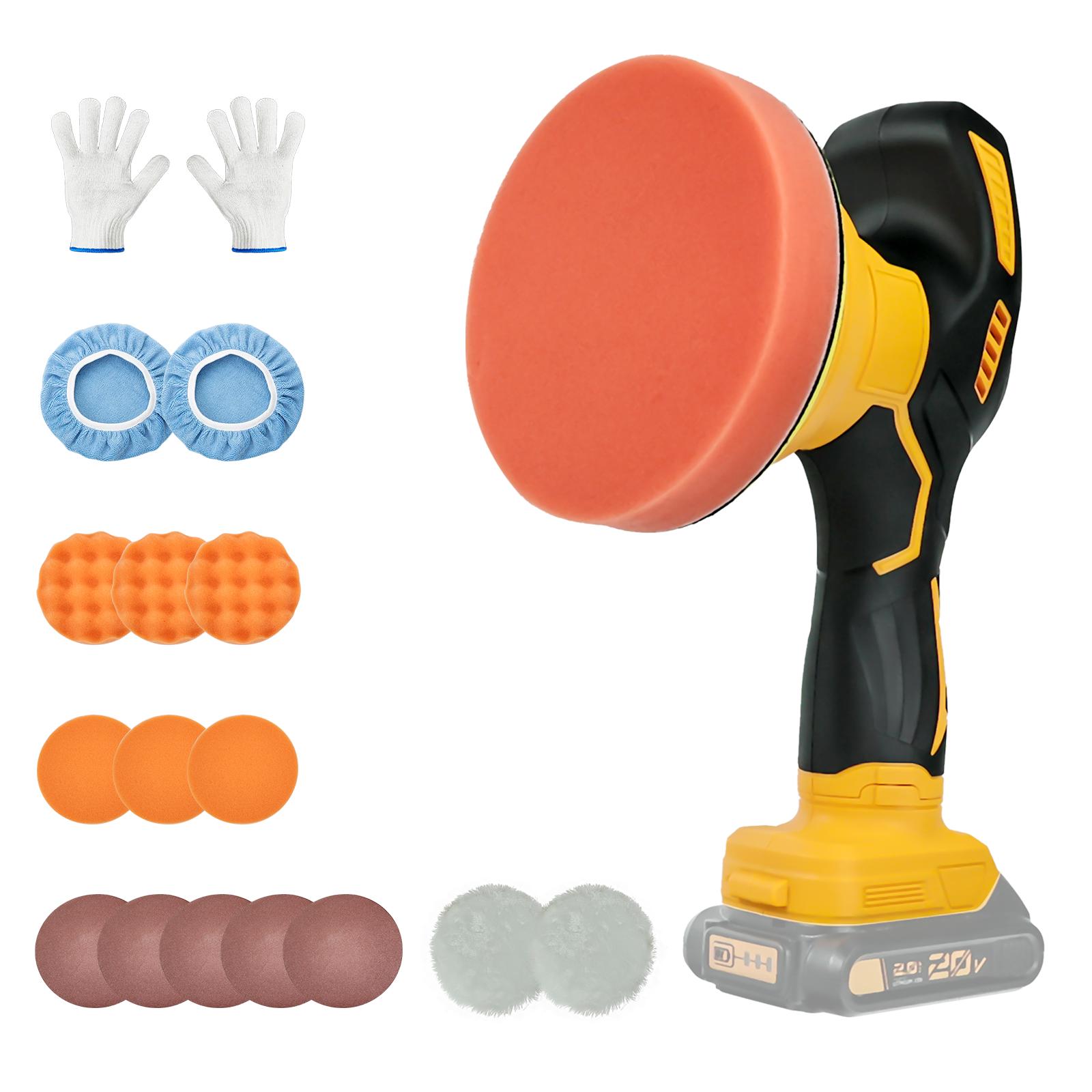 

Cordless Car Polisher 8 Variable Speed 5000RPM For Car Detailing Polishing Waxing Fit For Dewalt 20V Battery (No Battery)