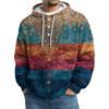 Men's Knit Hooded Sweatshirt Casual Long-Sleeve Sweatshirt