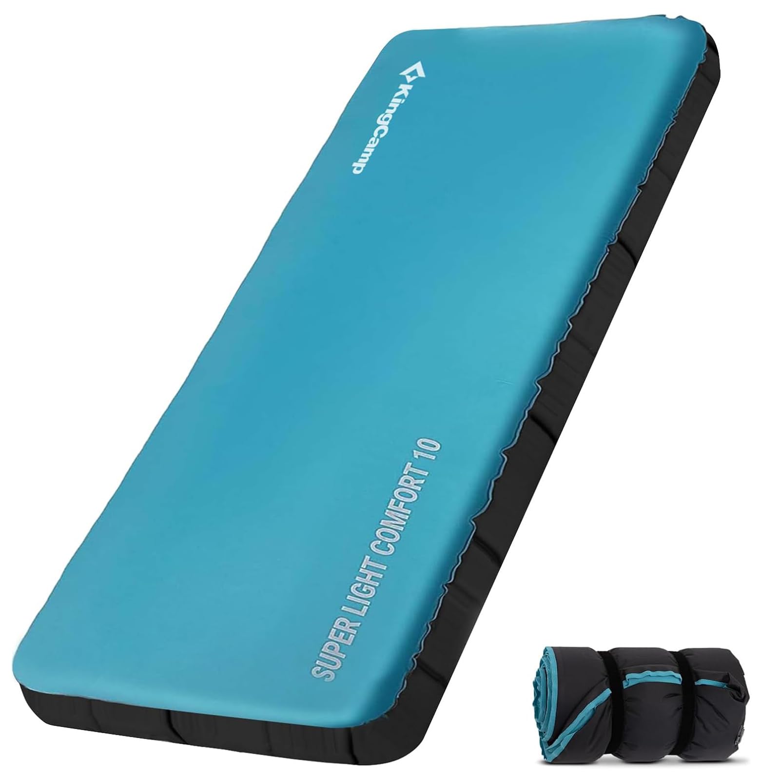 

KingCamp Надувной 10 см Надувной Низкий Кемпинговый Воздушный Высокий ТПУ 90 Секунд Быстрая Воздушная Подушка для Сна на Мате для Предотвращения Катастроф, Толстый,