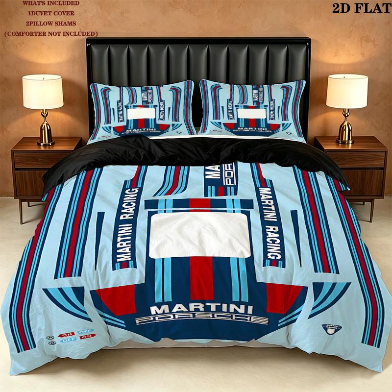 Martini Pattern Bedding Quilt Set Quilt Cover Pillowcase Home Birthday Gift(1 * duvet cover + 2 * pillowcase, without core)