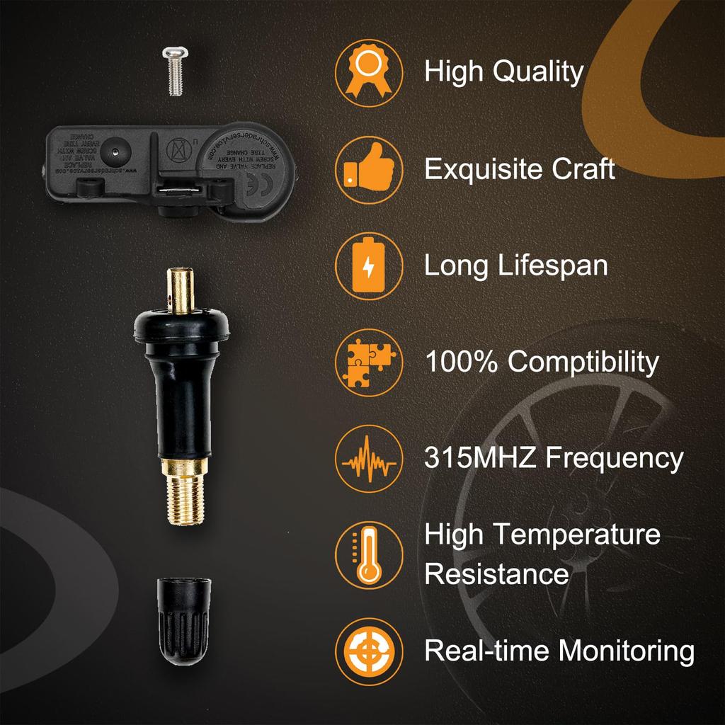 433MHz vorprogrammierter TPMS-Sensor Reifendrucksensor - für Chrysler, Dodge, Jeep, Fiat - Durango, Challenger, Ram 1500, Wrangler, Grand Cherokee