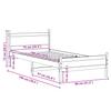 Solid Wood Bed Without Mattress 75 X 190 Cm Pine Wood