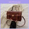 Stilvolle Retro-Handtasche im koreanischen Stil, einfarbig, Vintage, neue Textur, Winter 2024