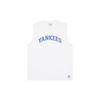 New MLB New York Yankees Tank Tops Unisex Ecru 3ATKV0143-50WHS