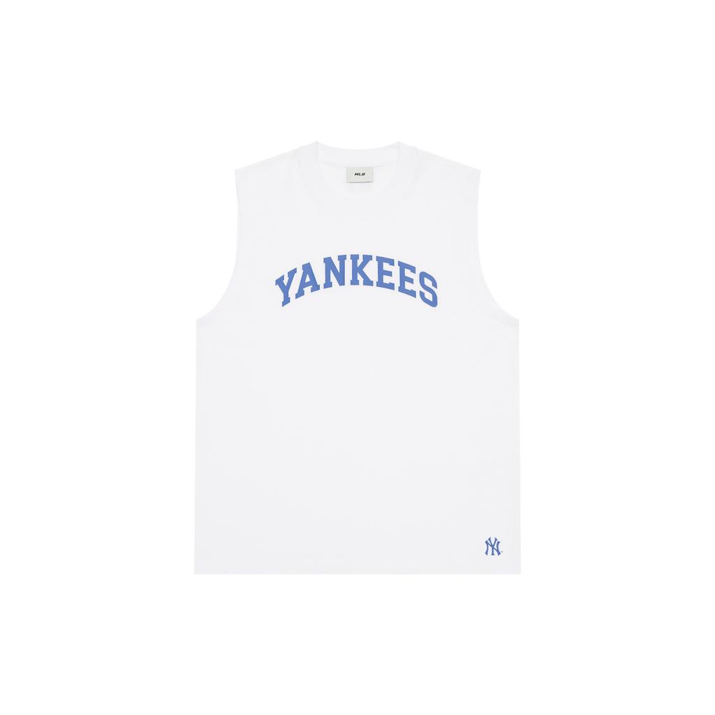New MLB New York Yankees Tank Tops Unisex Ecru 3ATKV0143-50WHS