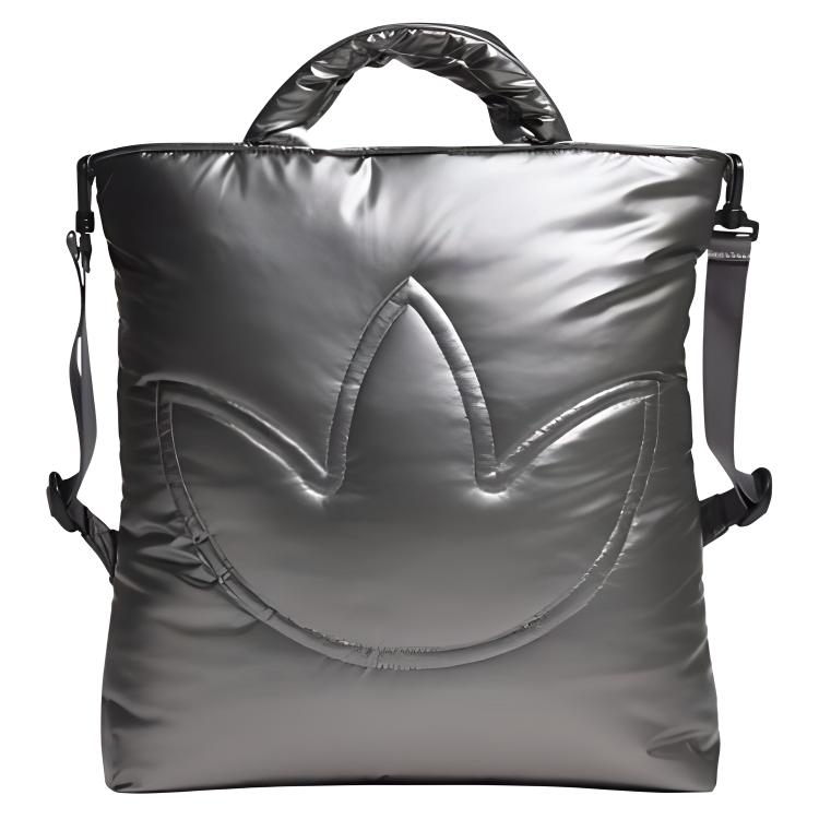 New Adidas Originals Polyurethane Shoulder Bag Crossbody Bag Handbag Regular Unisex Silver Gray JW1714