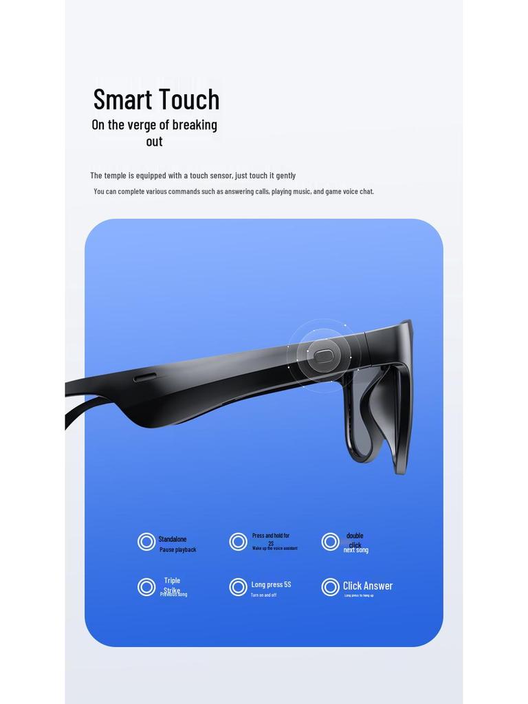 AI Smart Bluetooth Sunglasses: Real-time Translation, True Wireless Music & Calls