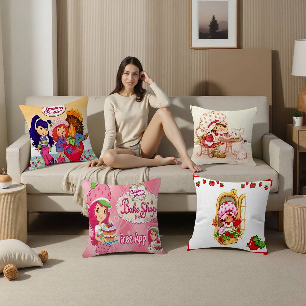 S-Strawberry S-Shortcake Pillow Anime Pillow Sofa Bed Head Pillow Cover Cushion Cover 45x45 cm Fashion