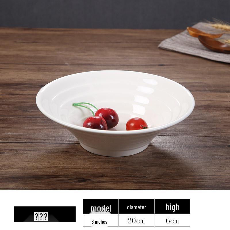 Creative Large Ceramic Soup Bowl - Thickened, Round, Restaurant & Household Tableware