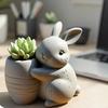 Reusable Silicone Carrot Planter Mold With Rabbit Theme DIY Resin Casting Craft Tool Decorative Tray Making Supplies