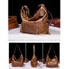 Ladies Casual Fashion Retro Tote Bag Soft Leather One-shoulder Messenger Underarm Bucket Large-capacity Bag
